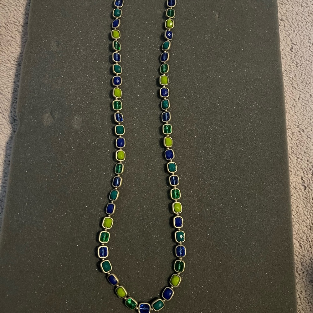 Lia Sophia Vibrant Green and Blue Necklace